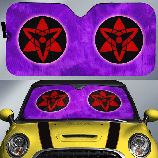 Sasuke Uchiha Eternal Mangekyo Sharingan Car Sunshade Custom Tie Dye Style - Gearcarcover - 1