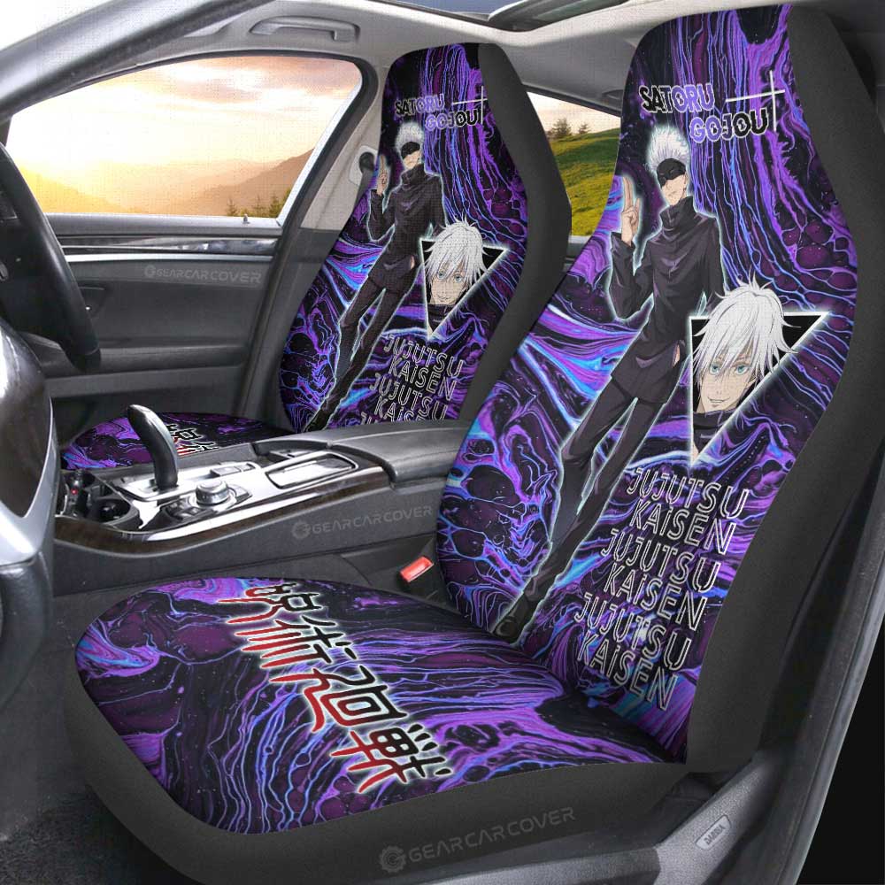 Satoru Gojou Car Seat Covers Custom Jujutsu Kaisen Anime Car Accessories - Gearcarcover - 1