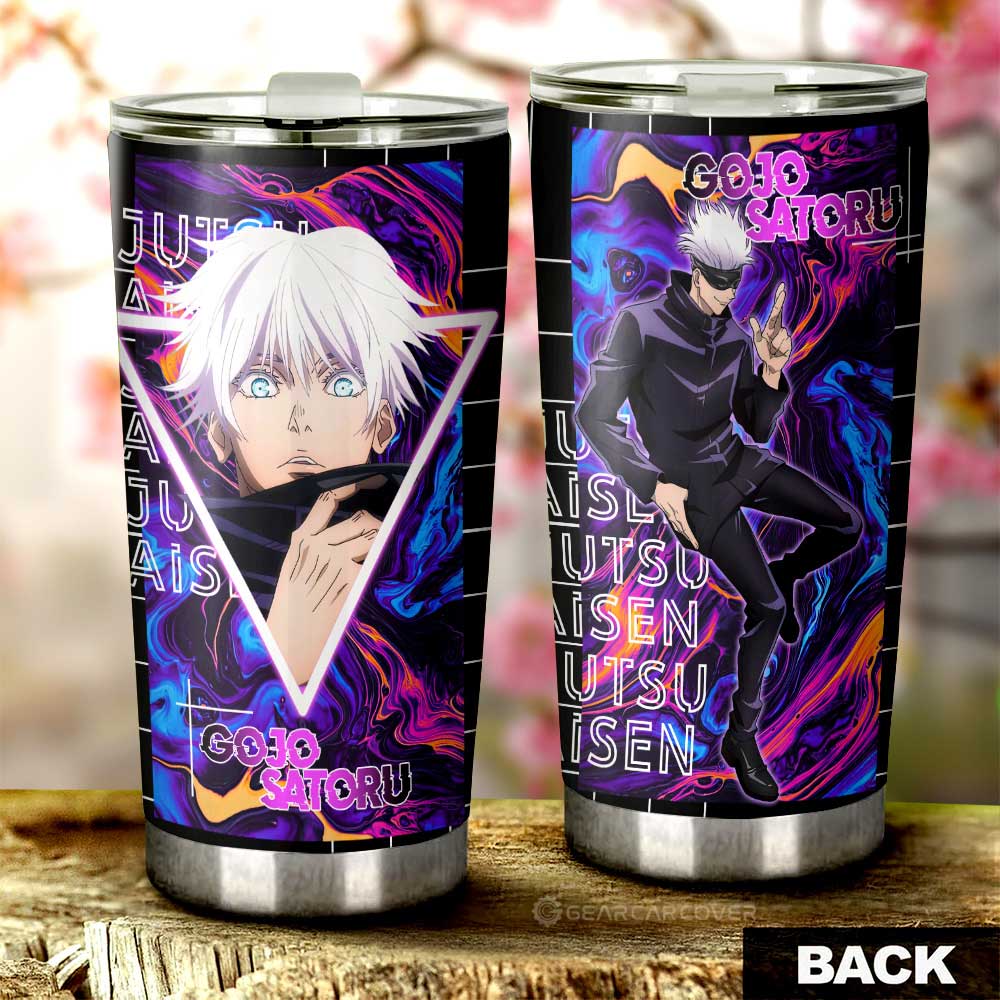 Satoru Gojou Tumbler Cup Custom Car Interior Accessories - Gearcarcover - 1