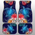 Sea Turtle Car Floor Mats Custom Hibiscus Flower Car Accessories - Gearcarcover - 2