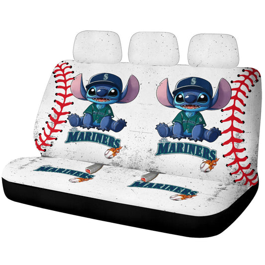 Seattle Mariners Car Back Seat Covers Stitch Theme Collection - Gearcarcover - 1
