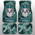 Seattle Mariners Car Floor Mats Skull Theme Collection - Gearcarcover - 1