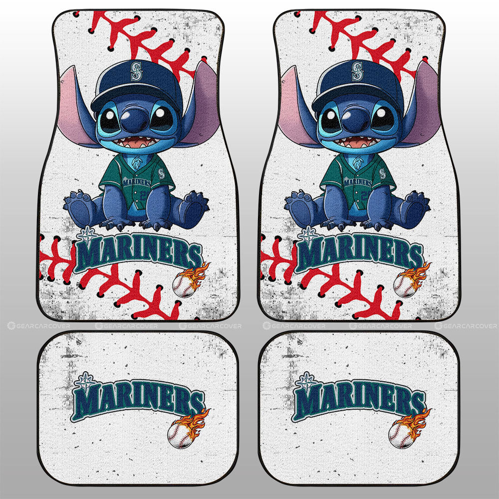 Seattle Mariners Car Floor Mats Stitch Theme Collection - Gearcarcover - 1