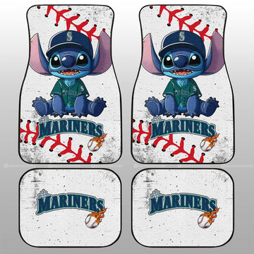 Seattle Mariners Car Floor Mats Stitch Theme Collection - Gearcarcover - 1