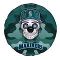 Seattle Mariners Spare Tire Covers Camera Hole Skull Theme Collection - Gearcarcover - 4