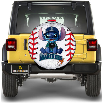Seattle Mariners Spare Tire Covers Camera Hole Stitch Theme Collection - Gearcarcover - 1