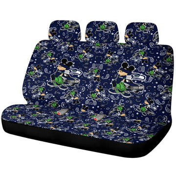 Seattle Seahawks Car Back Seat Covers Cartoon Theme Collection - Gearcarcover - 1