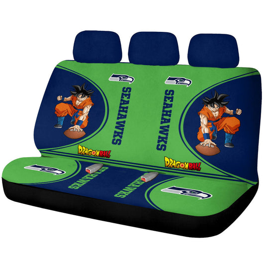 Seattle Seahawks Car Back Seat Covers Custom Car Accessories For Fans - Gearcarcover - 1
