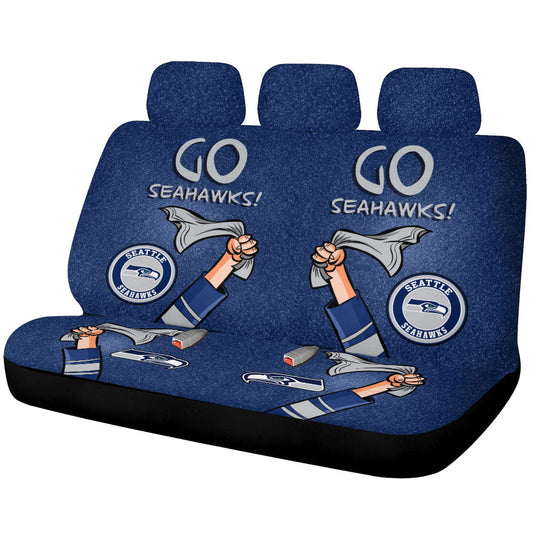 Seattle Seahawks Car Back Seat Covers Custom Car Accessories - Gearcarcover - 1