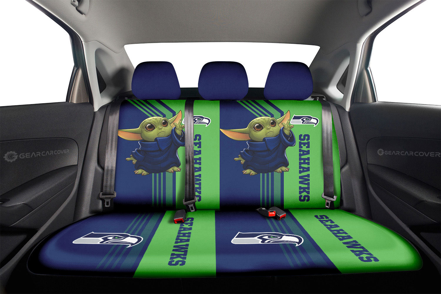 Seattle Seahawks Car Back Seat Covers Custom Car Accessories - Gearcarcover - 2