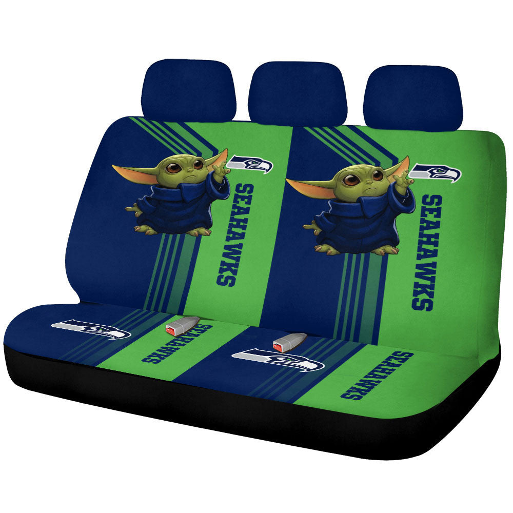 Seattle Seahawks Car Back Seat Covers Custom Car Accessories - Gearcarcover - 1