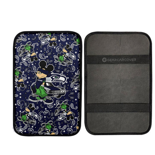 Seattle Seahawks Car Center Console Cover Cartoon Theme Collection - Gearcarcover - 2