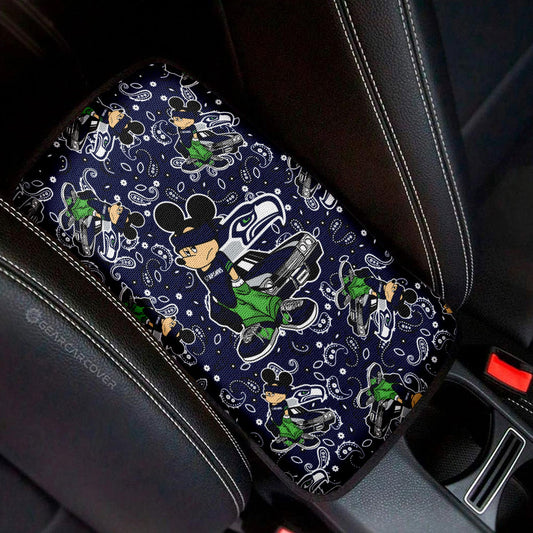 Seattle Seahawks Car Center Console Cover Cartoon Theme Collection - Gearcarcover - 1
