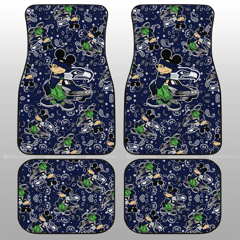 Seattle Seahawks Car Floor Mats Cartoon Theme Collection - Gearcarcover - 1
