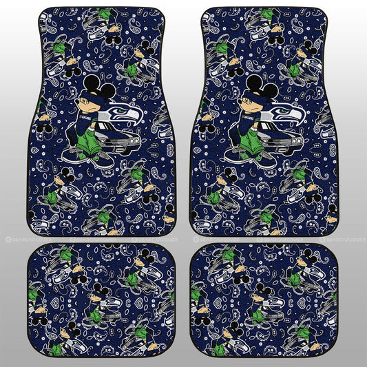 Seattle Seahawks Car Floor Mats Cartoon Theme Collection - Gearcarcover - 1