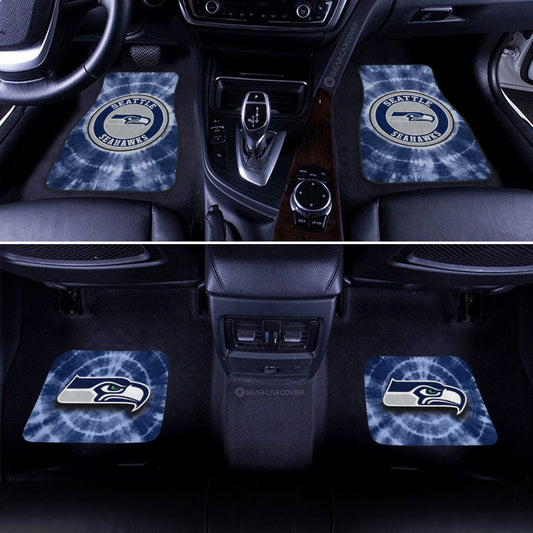 Seattle Seahawks Car Floor Mats Custom Tie Dye Car Accessories - Gearcarcover - 2