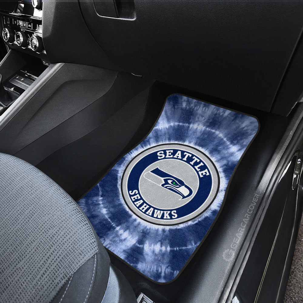 Seattle Seahawks Car Floor Mats Custom Tie Dye Car Accessories - Gearcarcover - 3