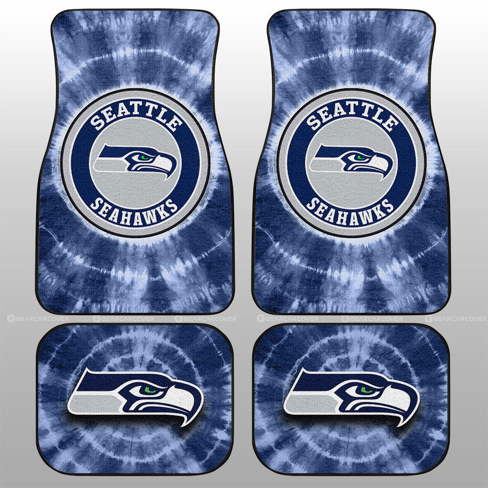 Seattle Seahawks Car Floor Mats Custom Tie Dye Car Accessories - Gearcarcover - 1