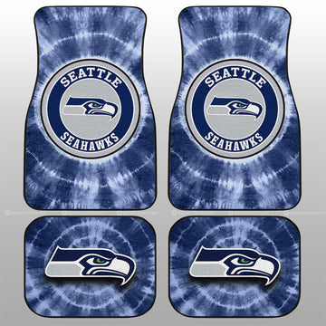 Seattle Seahawks Car Floor Mats Custom Tie Dye Car Accessories - Gearcarcover - 1
