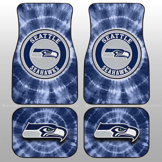 Seattle Seahawks Car Floor Mats Custom Tie Dye Car Accessories - Gearcarcover - 1