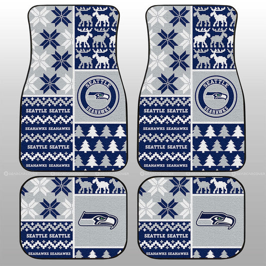 Seattle Seahawks Car Floor Mats Custom Ugly Style Car Accessories - Gearcarcover - 1