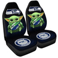 Seattle Seahawks Car Seat Covers Baby Yoda Car Accessories For Fan - Gearcarcover - 3