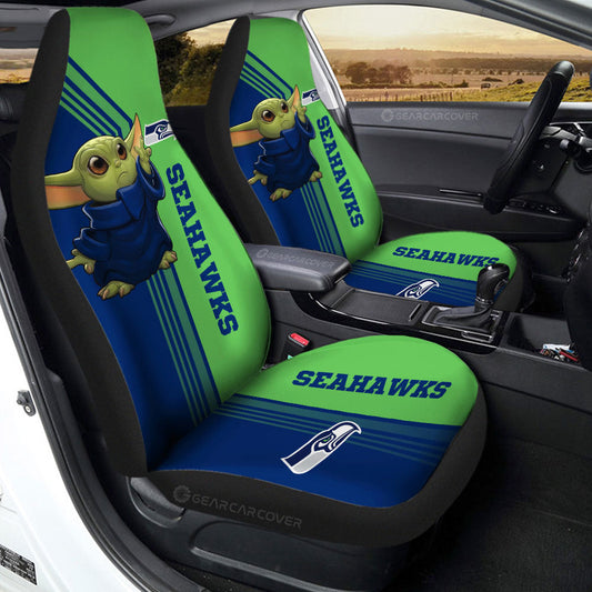 Seattle Seahawks Car Seat Covers Baby Yoda Car Accessories - Gearcarcover - 2