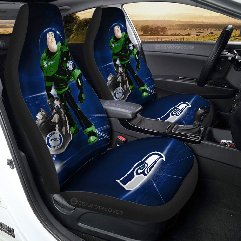 Seattle Seahawks Car Seat Covers Buzz Lightyear Car Accessories For Fan - Gearcarcover - 2