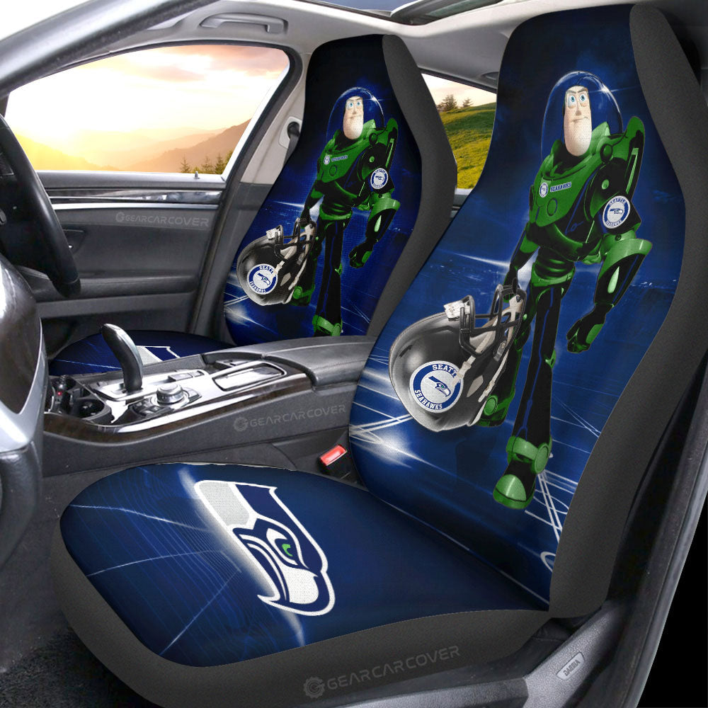 Seattle Seahawks Car Seat Covers Buzz Lightyear Car Accessories For Fan - Gearcarcover - 1