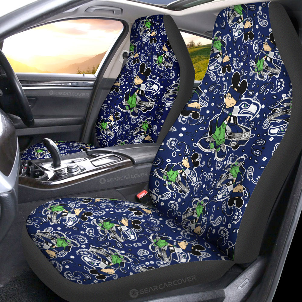 Seattle Seahawks Car Seat Covers Cartoon Theme Collection - Gearcarcover - 1