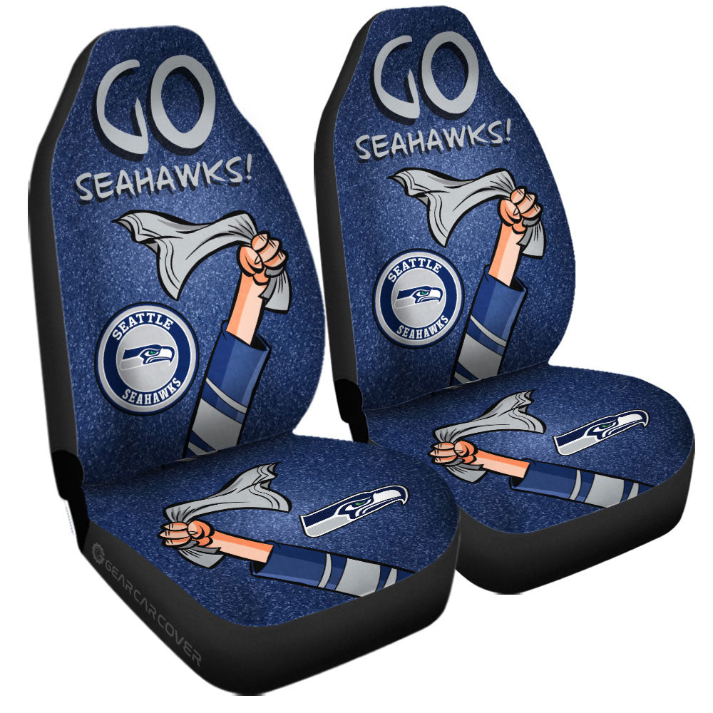 Seattle Seahawks Car Seat Covers Custom Car Accessories - Gearcarcover - 3