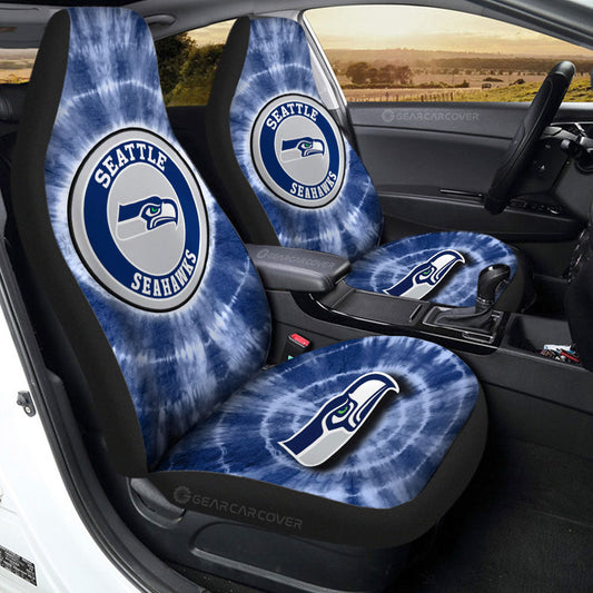 Seattle Seahawks Car Seat Covers Custom Tie Dye Car Accessories - Gearcarcover - 2