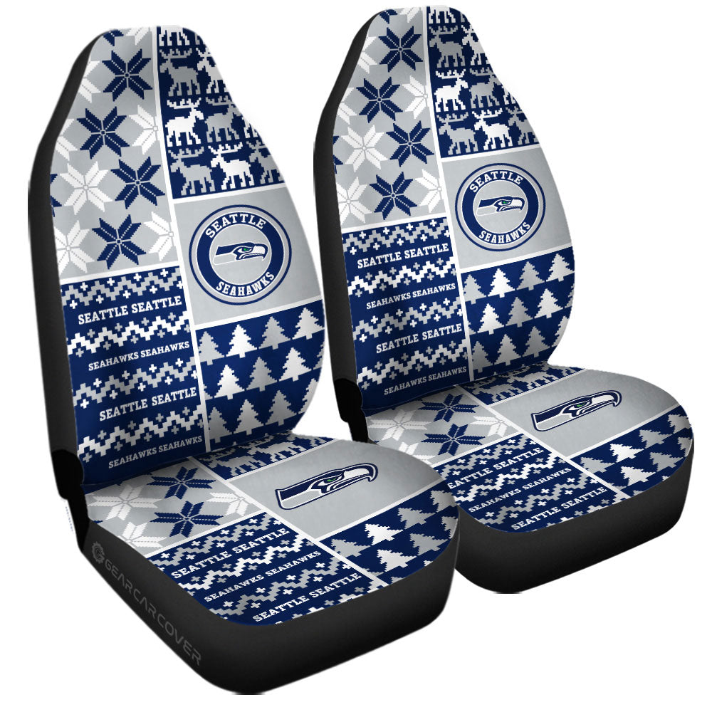 Seattle Seahawks Car Seat Covers Custom Ugly Style Car Accessories - Gearcarcover - 3