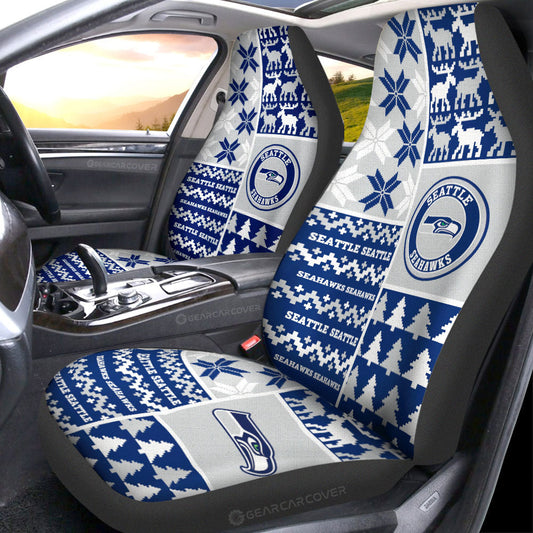 Seattle Seahawks Car Seat Covers Custom Ugly Style Car Accessories - Gearcarcover - 1
