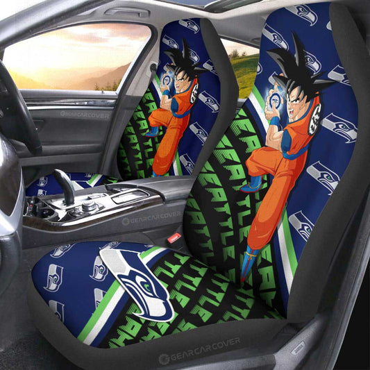 Seattle Seahawks Car Seat Covers Goku Car Accessories For Fans - Gearcarcover - 2