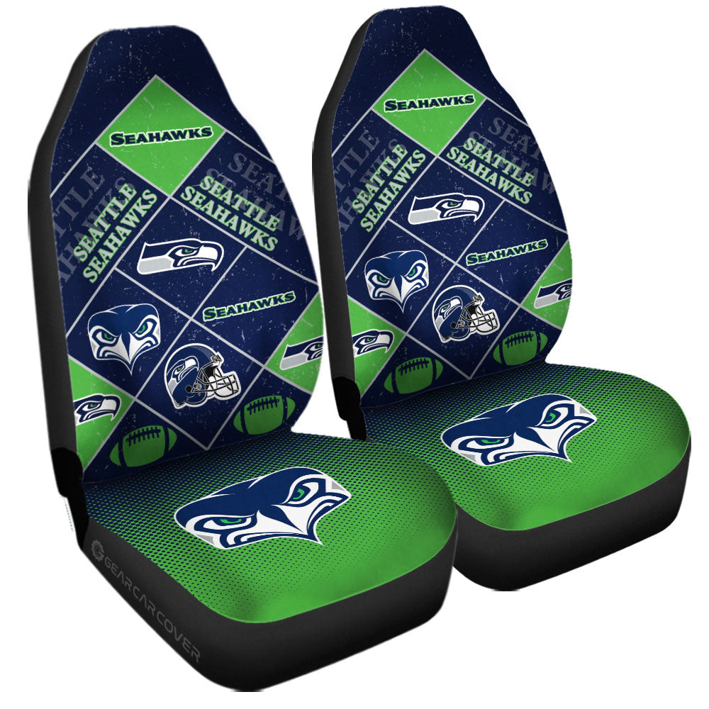 Seattle Seahawks Car Seat Covers Sporty Team Collection - Gearcarcover - 3