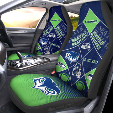 Seattle Seahawks Car Seat Covers Sporty Team Collection - Gearcarcover - 1