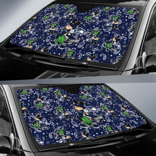 Seattle Seahawks Car Sunshade Cartoon Theme Collection - Gearcarcover - 2