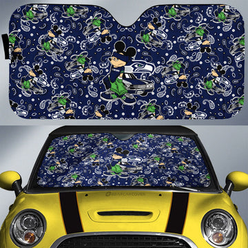 Seattle Seahawks Car Sunshade Cartoon Theme Collection - Gearcarcover - 1