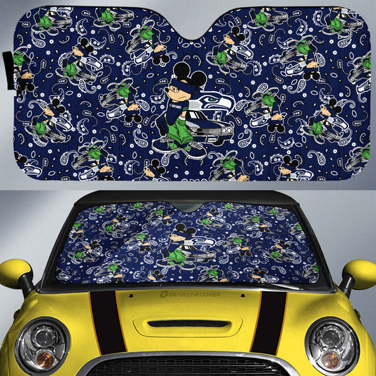 Seattle Seahawks Car Sunshade Cartoon Theme Collection - Gearcarcover - 1