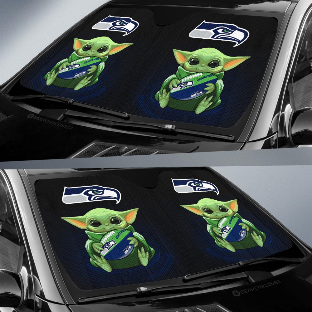 Seattle Seahawks Car Sunshade Custom Car Accessories For Fan - Gearcarcover - 2