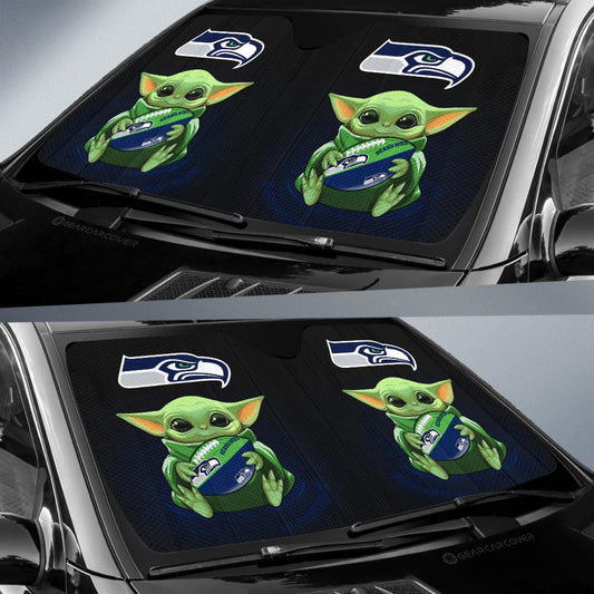 Seattle Seahawks Car Sunshade Custom Car Accessories For Fan - Gearcarcover - 2