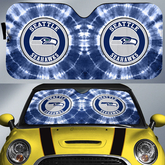 Seattle Seahawks Car Sunshade Custom Tie Dye Car Accessories - Gearcarcover - 1