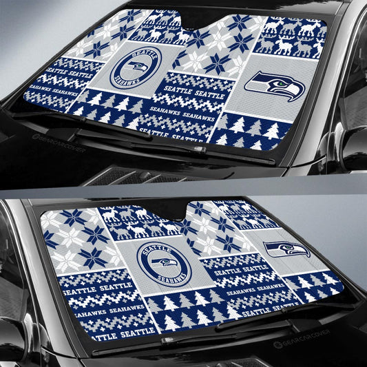 Seattle Seahawks Car Sunshade Custom Ugly Style Car Accessories - Gearcarcover - 2
