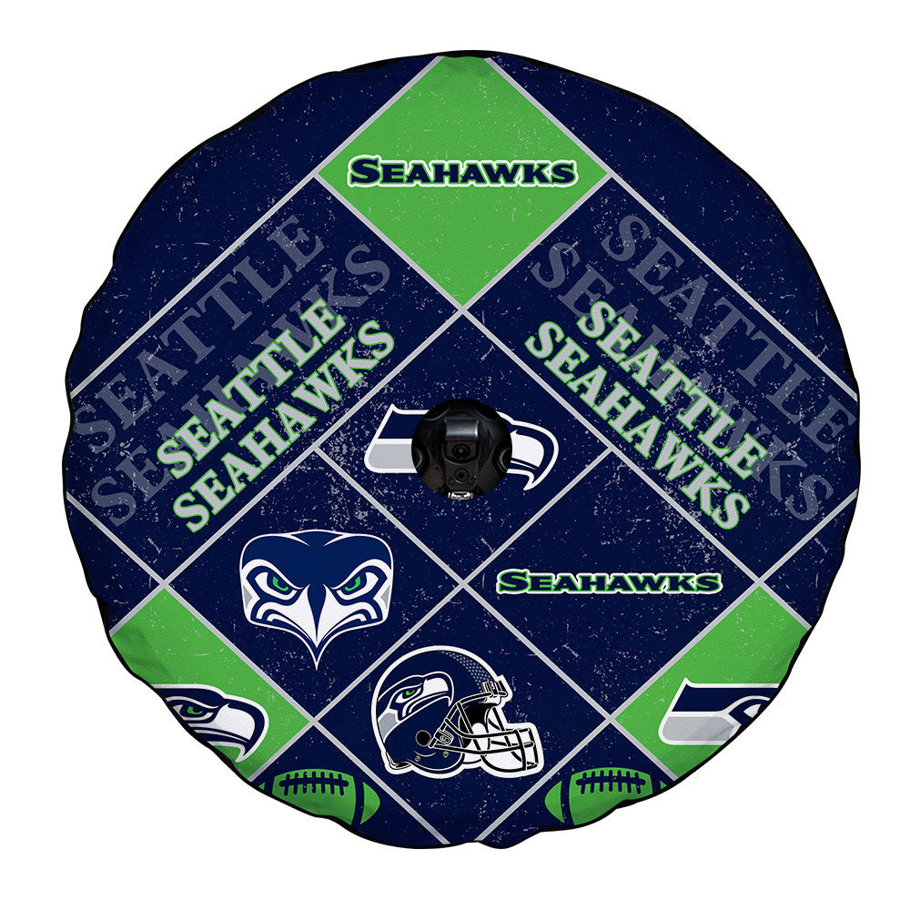 Seattle Seahawks Spare Tire Covers Camera Hole Sporty Team Collection - Gearcarcover - 4