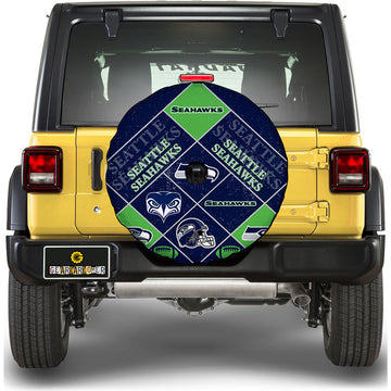 Seattle Seahawks Spare Tire Covers Camera Hole Sporty Team Collection - Gearcarcover - 1
