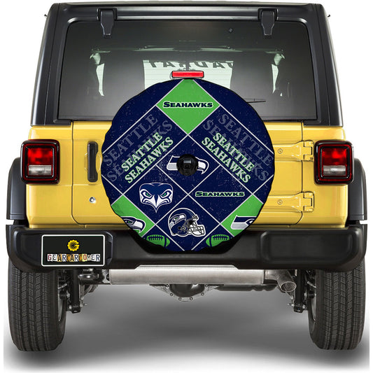 Seattle Seahawks Spare Tire Covers Camera Hole Sporty Team Collection - Gearcarcover - 1