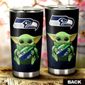 Seattle Seahawks Tumbler Cup Custom Car Accessories For Fan - Gearcarcover - 2