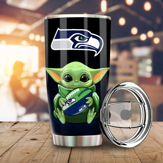 Seattle Seahawks Tumbler Cup Custom Car Accessories For Fan - Gearcarcover - 1