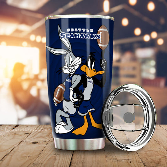Seattle Seahawks Tumbler Cup Custom Car Accessories - Gearcarcover - 2